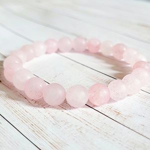 Frosted Rose Quartz Bracelet